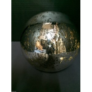 LARGE Pottery Barn MERCURY GLASS GLOBE Ball Sphere Table Christmas Holiday NEW   372386984518